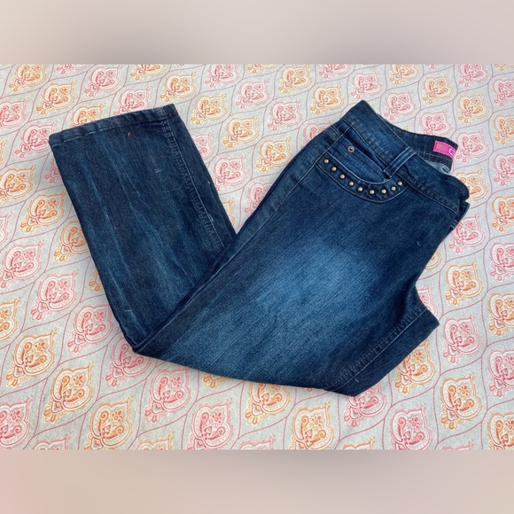 Dark Blue Denim Jeans Capri Style - Picture 2 of 12